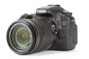 A typical DSLR camera