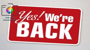 swinford camera club we're back logo