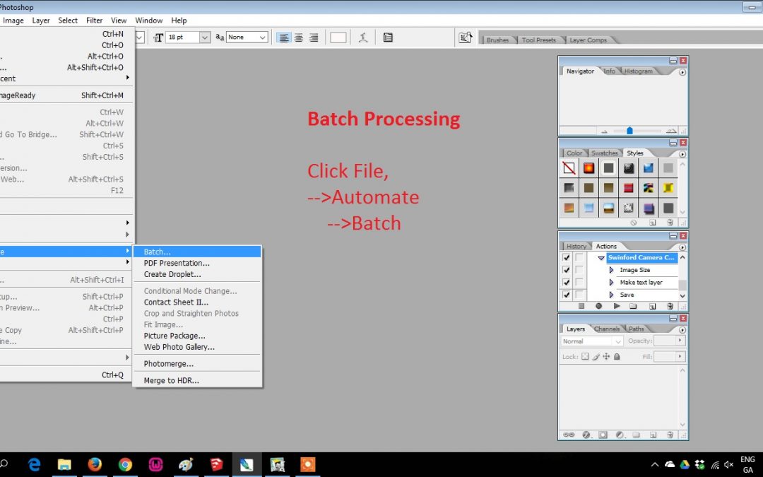 Batch Processing Adding Watermark