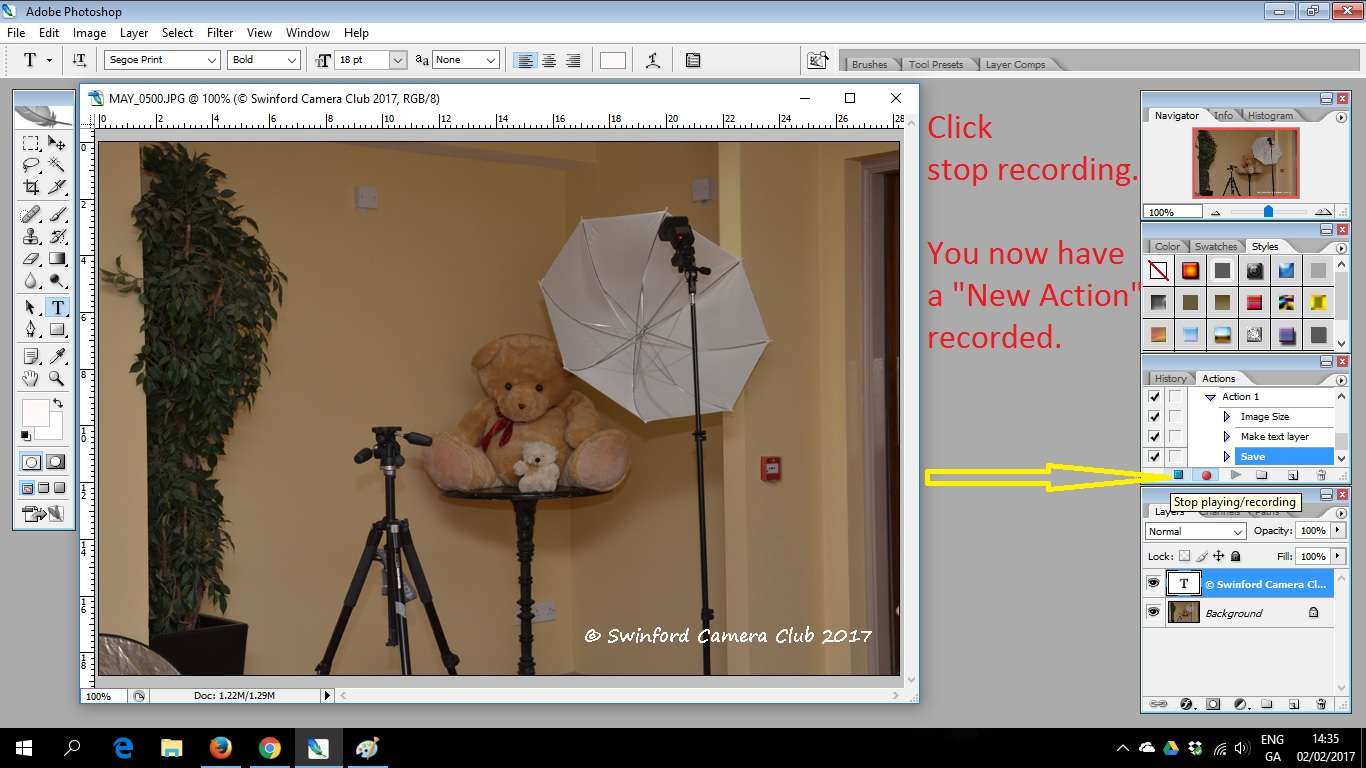 create a new watermark action in photoshop cs2