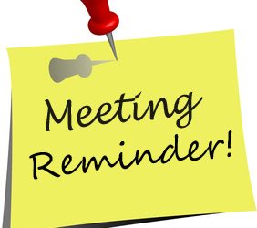 Next Meeting Wednesday 20th February 2019